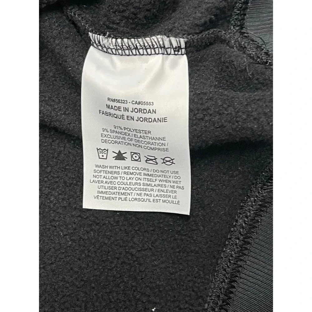 Nike‎ Women's Therma 1/2-Zip Graphic Training Crew CU5710-011 Size M Black/White